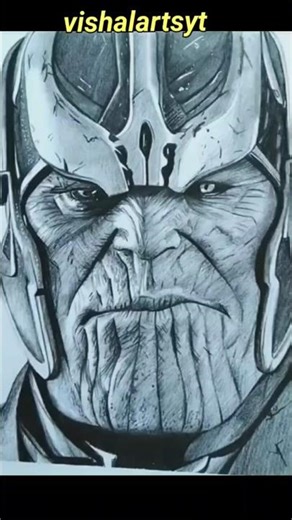 thanos outline drawing by ‪@Animeart777‬ #vishalarts