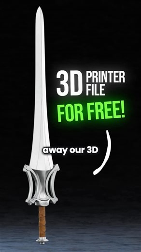 Yosh on Instagram: "GIVEAWAY🎉🥳🎉 We are giving away our 3d printer file of the new He-man Sword for 24hrs!!!! All you have to do is comment “Sword” and I’ll send you the file! Happy printing!"
