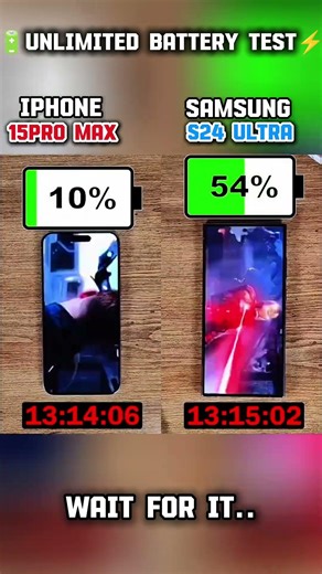 ☠️⚡ IPHONE 15PRO MAX VS SAMSUNG S24 ULTRA BATTERY TEST!!