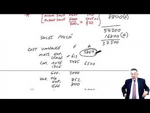 Basic Variance Analysis part 5 - ACCA Performance Management (PM)