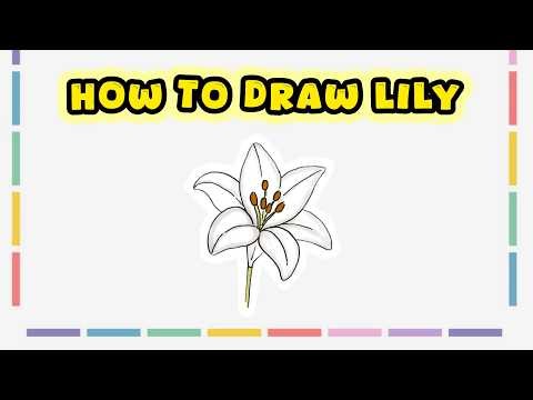 How to Draw a Lily Flower – Drawing Tutorial with Colorful Markers