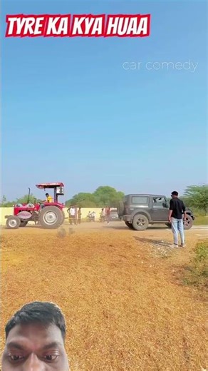 new #thar #mahindra 🦅v/s tractor 😂😄