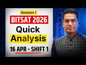 BITSAT 16th April Shift 1 | Quick Analysis | MathonGo | Anup Sir