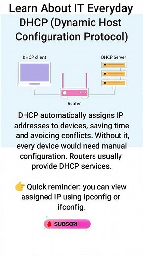 DHCP (Dynamic Host Configuration Protocol) Explained ⚙️🌐 #shorts