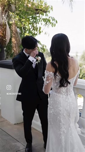 First look for R A🥹🤍 . . Event Planning/Coordination - @cheerstotwo Venue - @spanishhillsspecialevents Photographer - @abbytaylorphoto Videographer - @toviahstudios Florist - @mohe.floral Hair & Makeup - @jinjuthamakeup Bridal Shop - @luv_bridal Suit Shop - @suit.emporium . . #wedding #firstlook #newlyweds #lovestory #ido