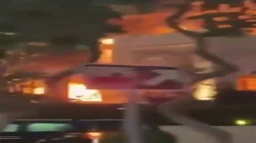 Video: Building in flames after Iranian strike targets CIA headquarters in Dubai