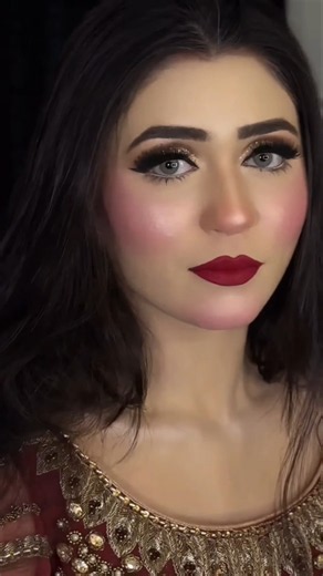 Pakistani Bridal Makeup ❤️ | Smokey Eyes & Red Lip | Bridal Glam #makeup