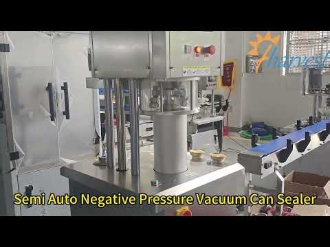 Vacuum Bowl Can Seamer Demo - Semi-Auto Negative Pressure Sealing at Work! #vacuumcansealer