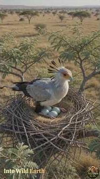 Secretary Bird | The Giant Nest Builder #SecretaryBird #BirdNest #AfricanWildlife #Wildlife #Nature