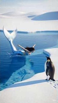 Penguin Saved Frozen Mermaid 🧊❤️ | Heart Touching Story | Emotional Animation #shorts