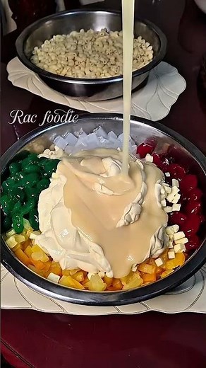 sweet and fruity macaroni salad #cooking #dessert