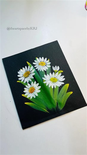 One stroke painting for beginners | easy painting #ytshorts #acrylicpainting #onestrokepainting