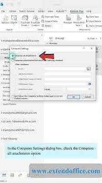 Compress or uncompress all attachments of emails in Outlook