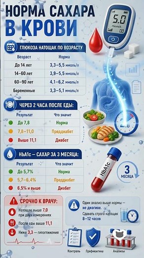 Норма сахара в крови: глюкоза натощак, сахар после еды, HbA1c, предиабет и диабет