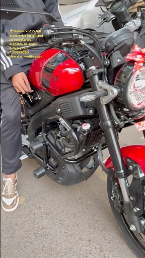 😱Yamaha xsr155 full accessories install and all accessories available all India delivery#xsr155💯