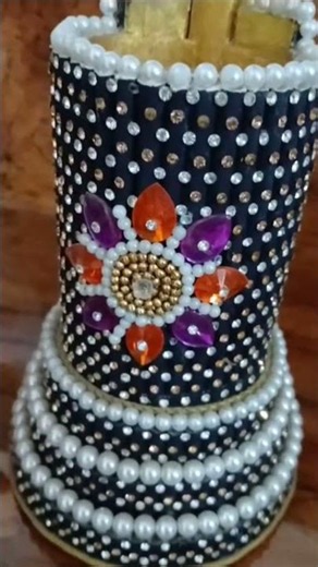 Beautiful DIY Designer Pen Stand From Waste! 💎✨ | Creative Corner