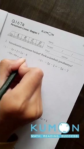 Kumon Matematika Level G Persamaan Linear