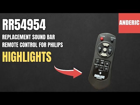 Anderic RR54954 Replacement Sound Bar Remote Control for Philips - Highlights
