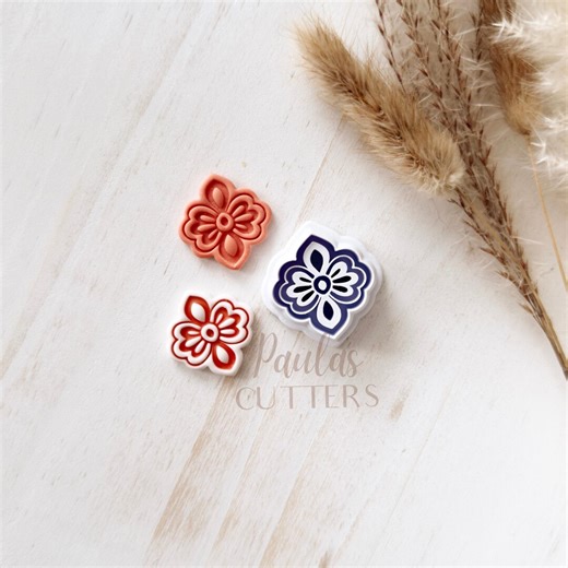 Boho Embossed Flower Polymer Clay Cutter | Imprint Clay Cutters | Polymer Clay Tool | Clay Earring Cutter | Boho Clay Cutter | Arch Cutter - Etsy