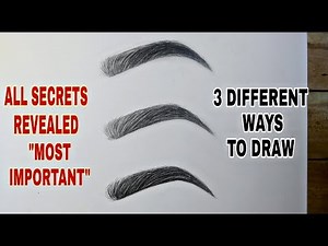 How to draw eyebrows - three different ways to draw