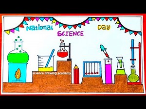 national science day drawing poster easy and simple 2024 - science project academy - art
