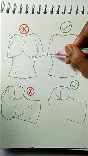 You’re Drawing It Wrong 😭 | Fix This Clothes Mistake Now 👕🔥#shorts #tutorial #sketch