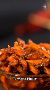 This Turmeric Pickle recipe is irresistibly good and very easy to make! Try our recipe today. Fresh Turmeric Pickle Ingredients - - 250 gms Fresh Turmeric (peeled & chopped) - 2 tbsp Fennel Seeds (saunf) - 1 tbsp Cumin Seeds (Jeera) - 1 tbsp Yellow Split Mustard Seeds - 1/2 tsp Fenugreek Seeds (Methi) - 1 cup Mustard Oil - 1 tsp Asafoetida (Hing) - 1 tsp Cumin Seeds (Jeera) - 1 tsp Fennel Seeds (Saunf) - 1 tbsp Kashmiri Red Chilli Powder - 1 tsp Dry Ginger Powder (Saunth) - Salt - 1/2 cup Lemon 
