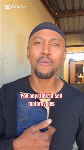 Biker does everything possible to sell his motorcycle