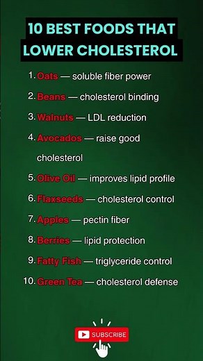 10 Best Foods That Lower Cholesterol