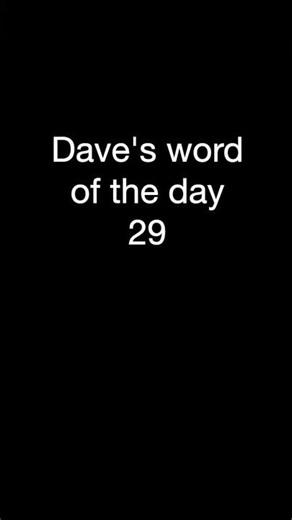 Dave's Word Of The Day 29 #shorts #wordplay #funny