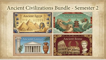 6th Grade Ancient Civilizations Semester 2 Curriculum Bundle | World History