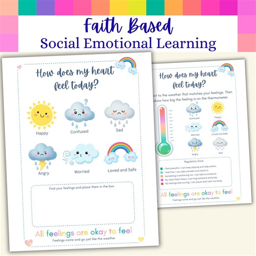 Feelings Thermometer & Weather Emotions Activity | Social Emotional Learning for Kids | Calm Down Corner Printable | Homeschool SEL Tool - Etsy