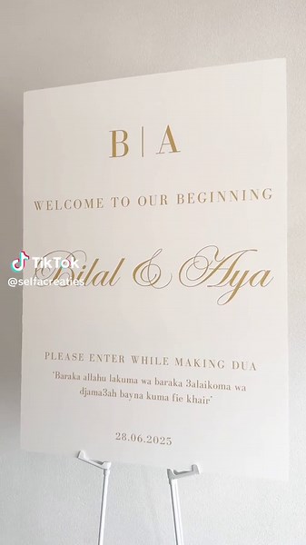 Wedding of B|A ✨🤍 #wedding #welkomstbord #fypp #foryourepage #voorjou #tafelkaarten