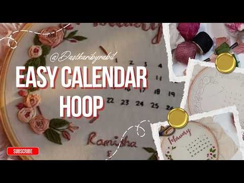 Calendar Hoop Embroidery Tutorial 🗓️ Step-by-Step Guide for Beginners & Beyond #embroidery #hoops
