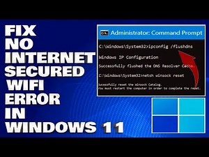 How To Fix No Internet Secured WiFi Error in Windows 11/10 [Guide]