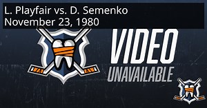 Larry Playfair vs. Dave Semenko, November 23, 1980 - Buffalo Sabres vs. Edmonton Oilers | HockeyFights