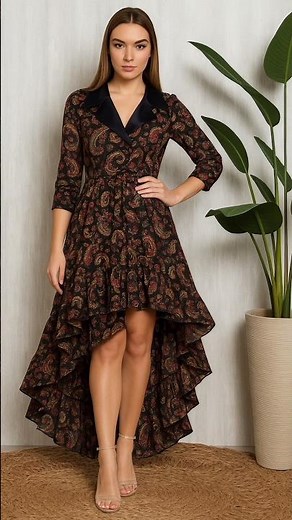 High Low Dress Design Cutting and Stitching Step By Steps Guide #diydress #fashion #sewing