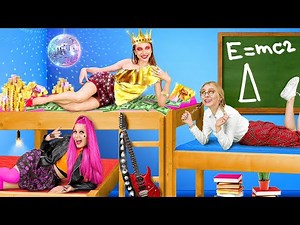 CONSTRUCTION DE LITS SUPERPOSÉS POUR DES TRIPLÉS || Populaire vs Intello vs Geek Par 123 GO! TRENDS