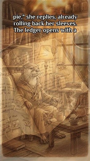 His ledger isn't just a record, it's a map of kindness #fantasy #cozy #sliceoflife #wholesome