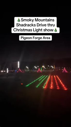 Brandi Lynn_Smoky Mountain Livin’ on Instagram: "Driving through Shadrack’s Light Show at Soaky Mountain is pure holiday magic 🎄✨ Millions of lights, synced music, and one of the BEST drive-thru Christmas experiences in the Pigeon Forge area. Perfect for families, date nights, or when you just want to feel festive without getting out of the car 🚗💡 Have you been yet, or is this on your Smoky Mountains Christmas bucket list? #PigeonForge #SmokyMountains #ShadracksChristmas #SoakyMountain #Smoky
