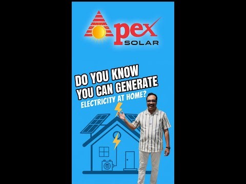 Do you know you can generate electricity at home | Apex Solar