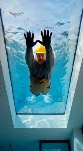 "Rooftop Glass Pool Build! 🏊‍️