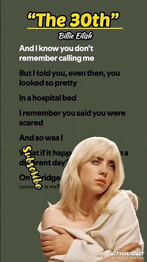 “The 30th”- Billie Eilish (Lyrics) #newsong#the30th#lyrics#trending#viral#billieeilish