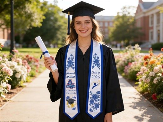 Custom Graduation Stoles, Personalized Logo Text Grad Sash, Class of 2026 Stole,grad Gifts - Etsy