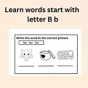Letter B Worksheet: Printable Learning Activity (digital Download) - Etsy UK