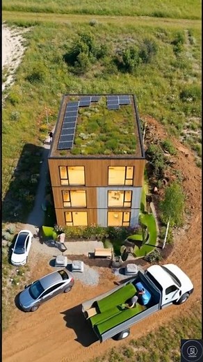 They Built a Living Green Roof Eco House from Scratch ..