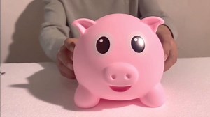 Piggy Bank, Large Size Money Bank, Coin Bank for Girls and Boys, Unbreakable Plastic Money Saving Box, Perfect Christmas and Birthday Gifts for Both Kids and Adults (Blue)