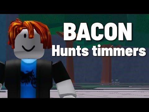 Bacon hunts timmers in The Strongest Battlegrounds