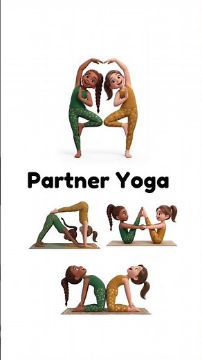 Best Friends Try Partner Yoga 🧘‍♀️💖 #Shorts
