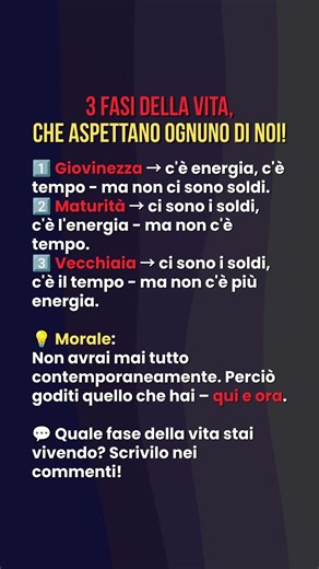 ⏳ 3 fasi della vita che tutti vivono #frasi #motivazione #frasiprofonde